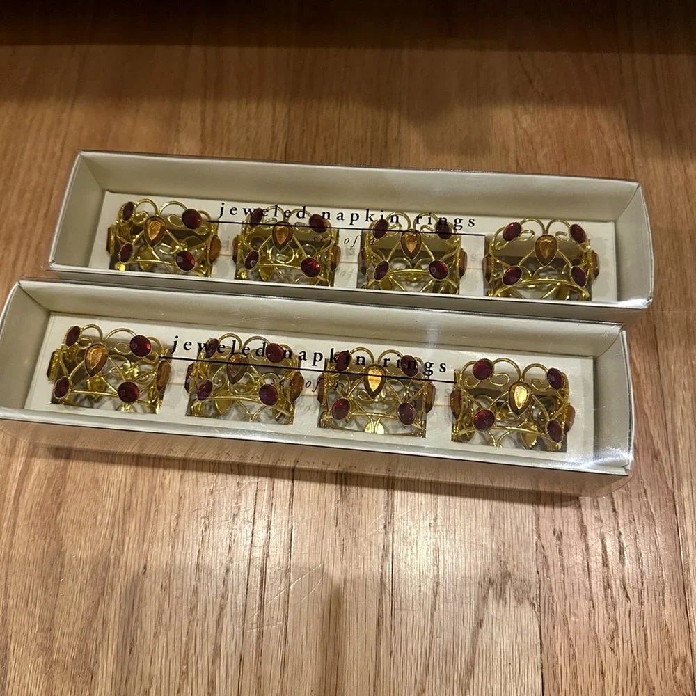 Vintage Pier 1 imports jeweled napkin rings